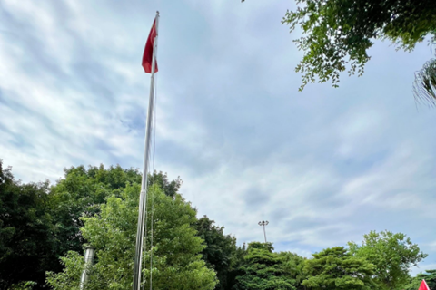 福州科技館舉行升旗儀式 慶祝中華人民共和國成立73周年